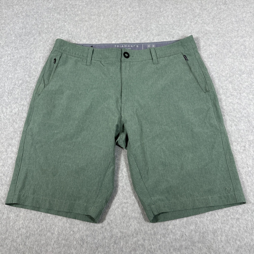 7 Diamonds Men's Aeroplane Shorts Stretch Wicking Quick Dry Size 33(34x10)